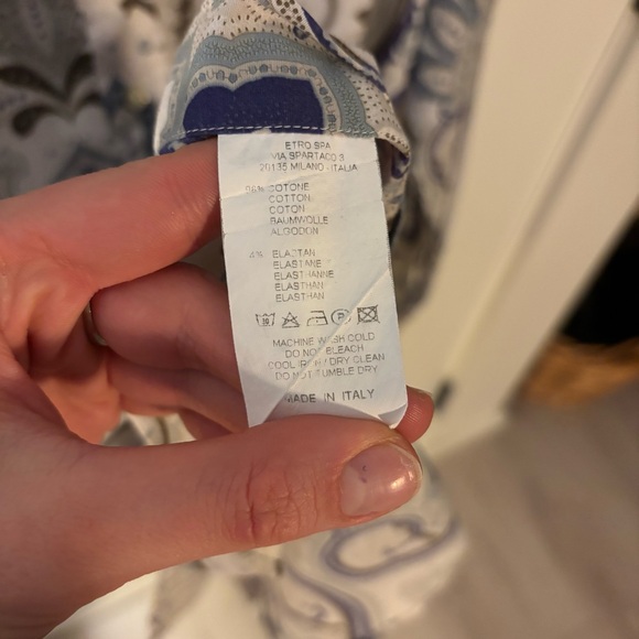 Etro Men’s Paisley Button-Down Shirt Made in Italy M/L - Picture 7 of 8